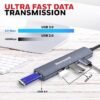 Honeywell Newly Launched 4-in-1 Ultra Slim USB Hub 1xUSB 3.0 & 3 x USB 2.0 Ports, 30cms Cable, DataTransfer Speed Upto 5GBPS